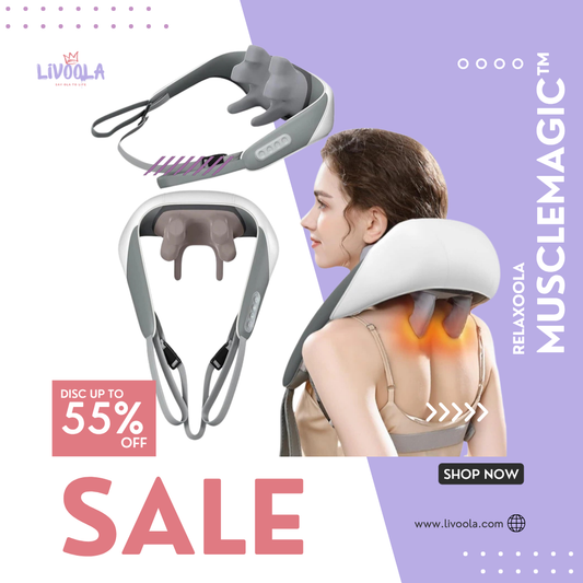Relaxoola MuscleMagic™ Head & Shoulder 3d Kneading Massager with Heat